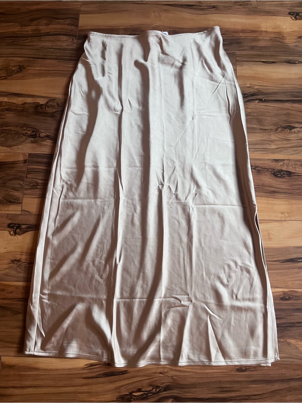 Women's Cream Midi Skirt - Sleek Straight Silhouette